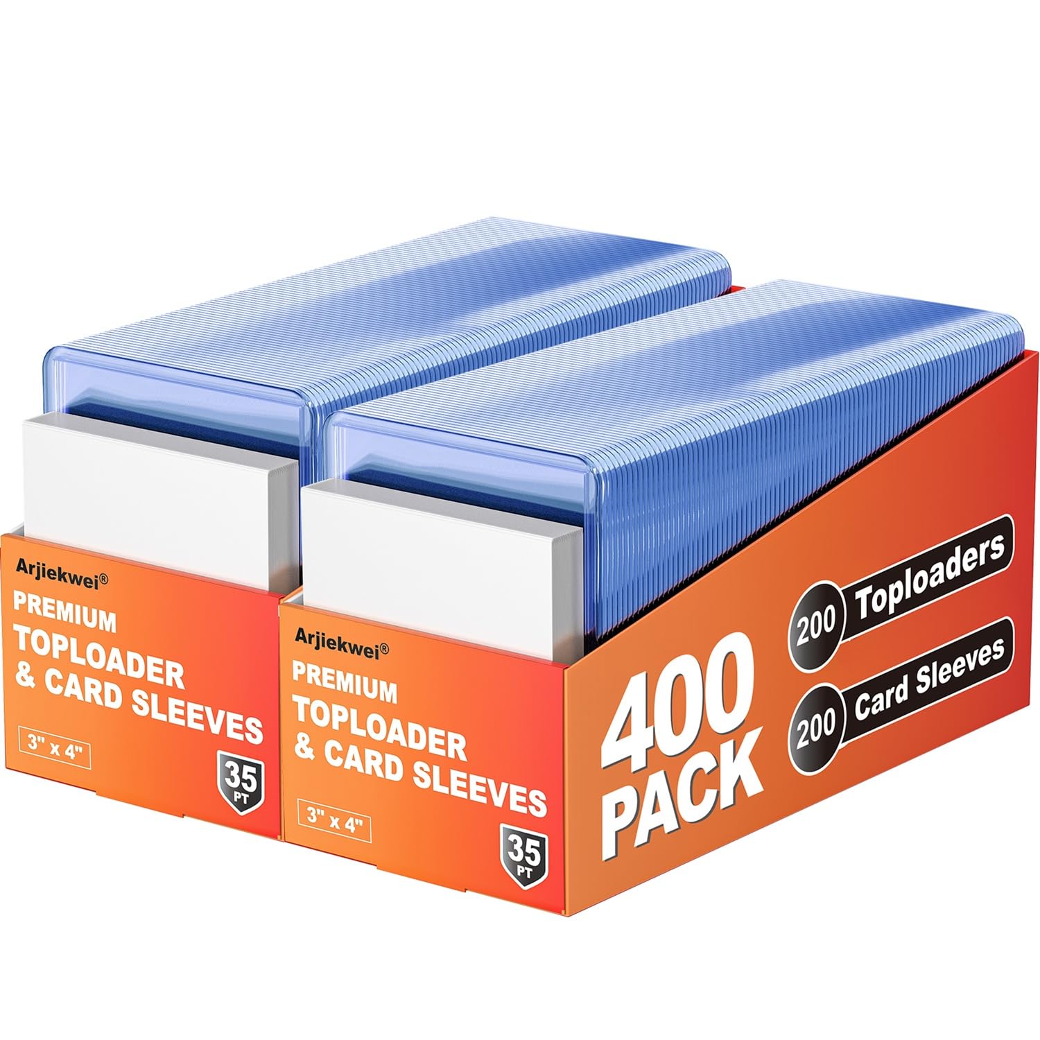 400 Card Sleeves Top Loaders for Cards, Arjiekwei 3