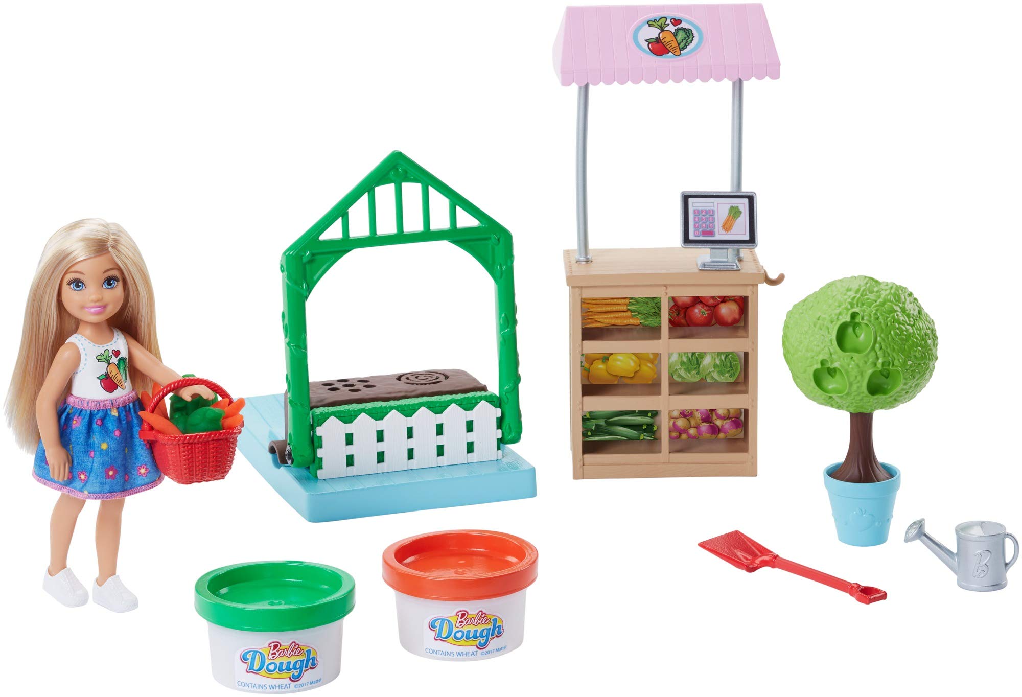 Barbie Careers Chelsea Veggie Garden playset, with playdough and accessories FRH75