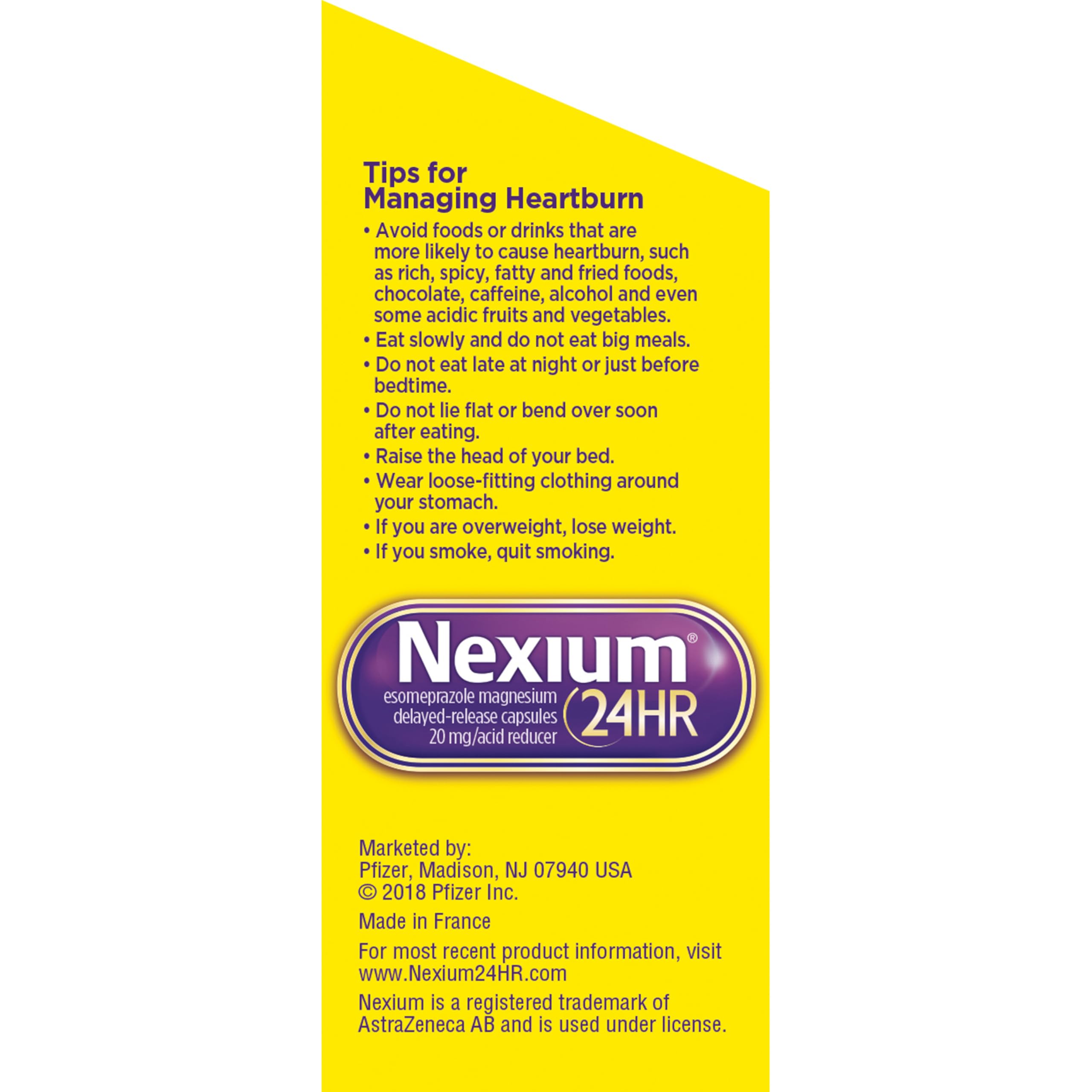 Nexium 24HR ClearMinis Acid Reducer Heartburn Relief Delayed Release Capsules For All-Day And All-Night Protection From Frequent Heartburn, Heartburn Medicine With Esomeprazole Magnesium - 42 Count