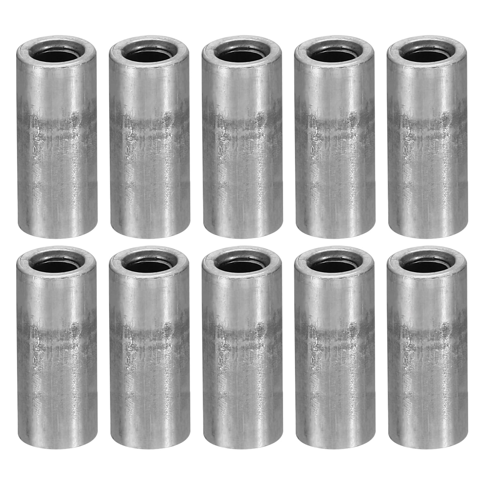 PATIKIL M5 Steel Spacers, 10 Pcs Metal Spacers Steel 5mm ID x 10mm OD x 25mm L Carbon Steel Spacer Screw Standoff Round for 1/5in or M5 Screw Bolts
