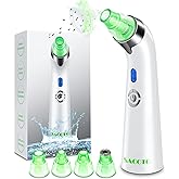 Blackhead Remover Pore Vacuum, Face Suction Pore Cleanser, 5 Suction Power Electric Blackhead Extractor Tool, 4 Probes, Blackhead Suction Remover for Women & Men