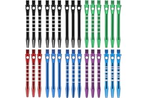 KALIONE 30 Packs Dart Shafts, Multi-color Dart Shafts for Steel Tip, Aluminum 2BA Thread Dart Accessories, 50 mm/53 mm Dart Shafts Replacement Kit with Rubber O Rings for Dart Sharpener flights Sports