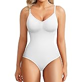 BRABIC Womens' Seamless Sleeveless V-Neck Bodysuit Shapewear Tummy Control