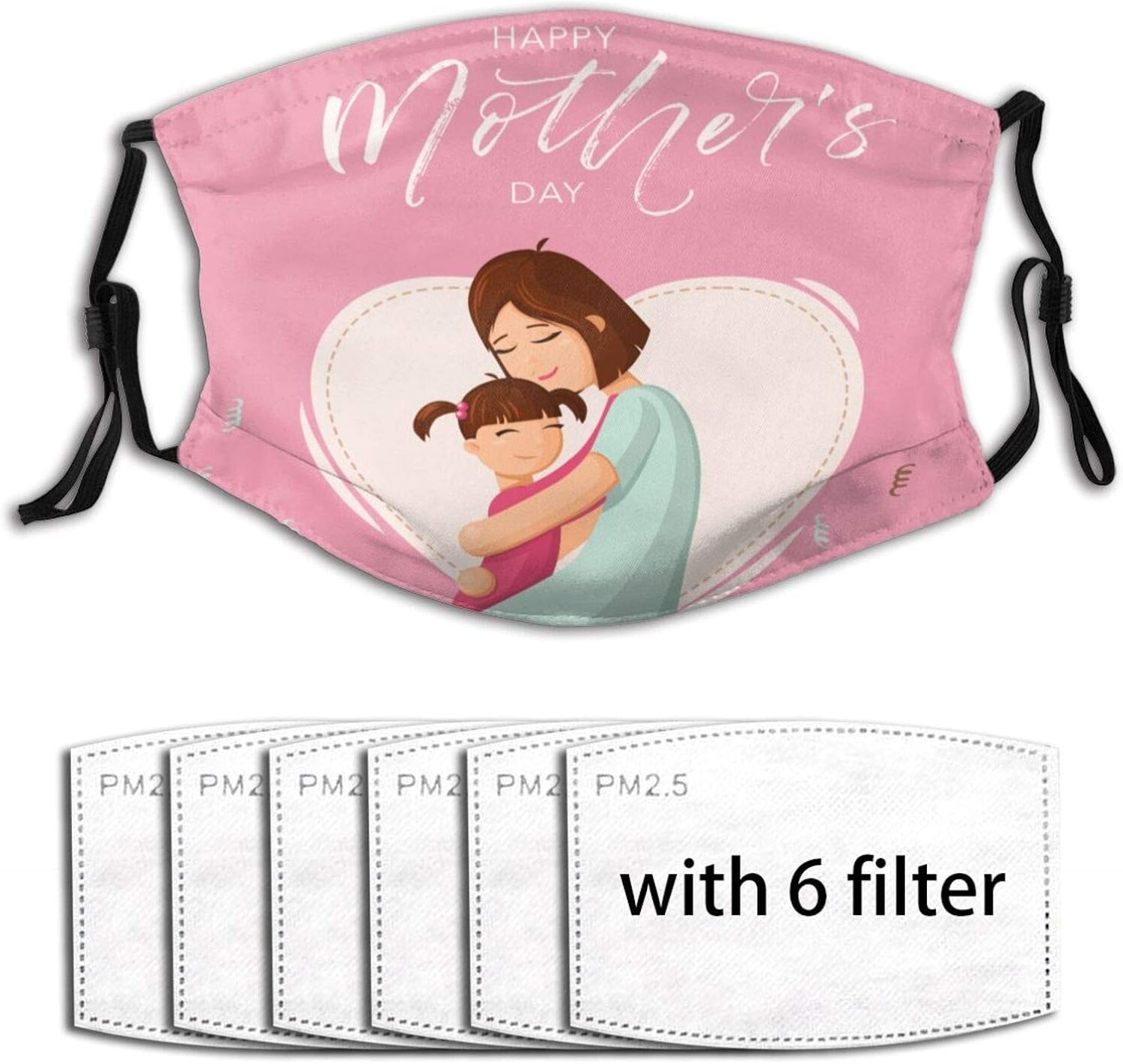 Gifts for Mother's Day Washable and Reusable Mother's Day Face Mask, Nice Printed Adjustable Ear