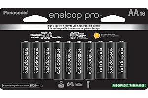 Panasonic BK-3HCCA16FA eneloop pro AA High Capacity Ni-MH Pre-Charged Rechargeable Batteries, 16 Pack