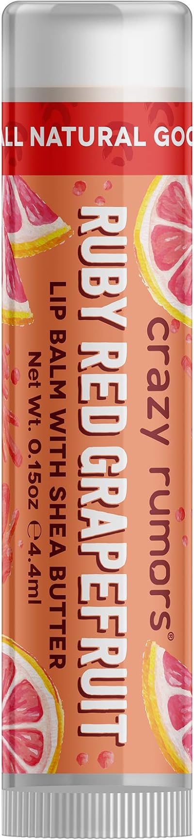 Crazy Rumors Pink Grapefruit Lip Balm Stick Natural Vegan Dry Lips 4.2g