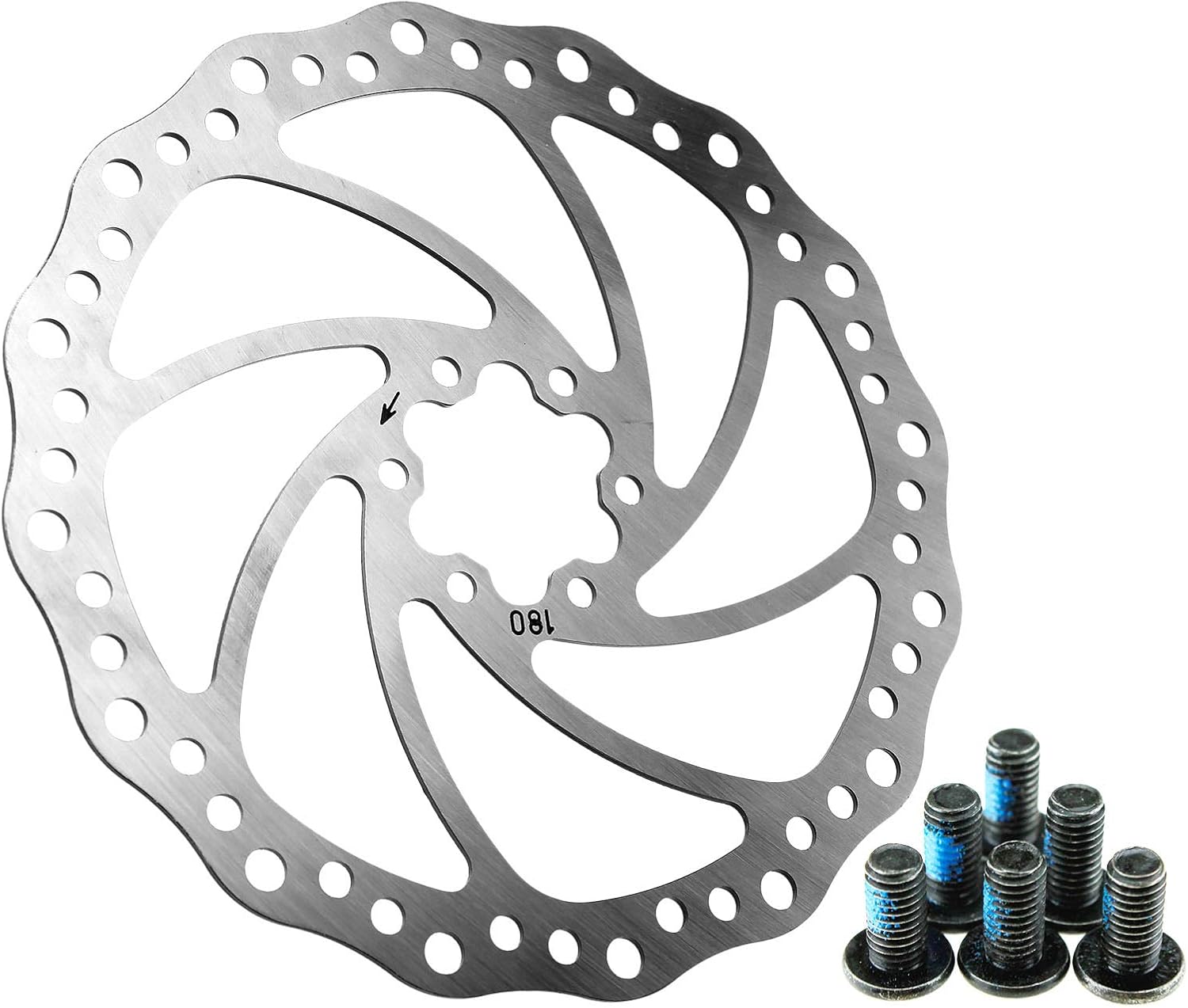 Bike Bicycle Disc Brake Rotors Cycling Clean Sweep Rotors Screws 180mm