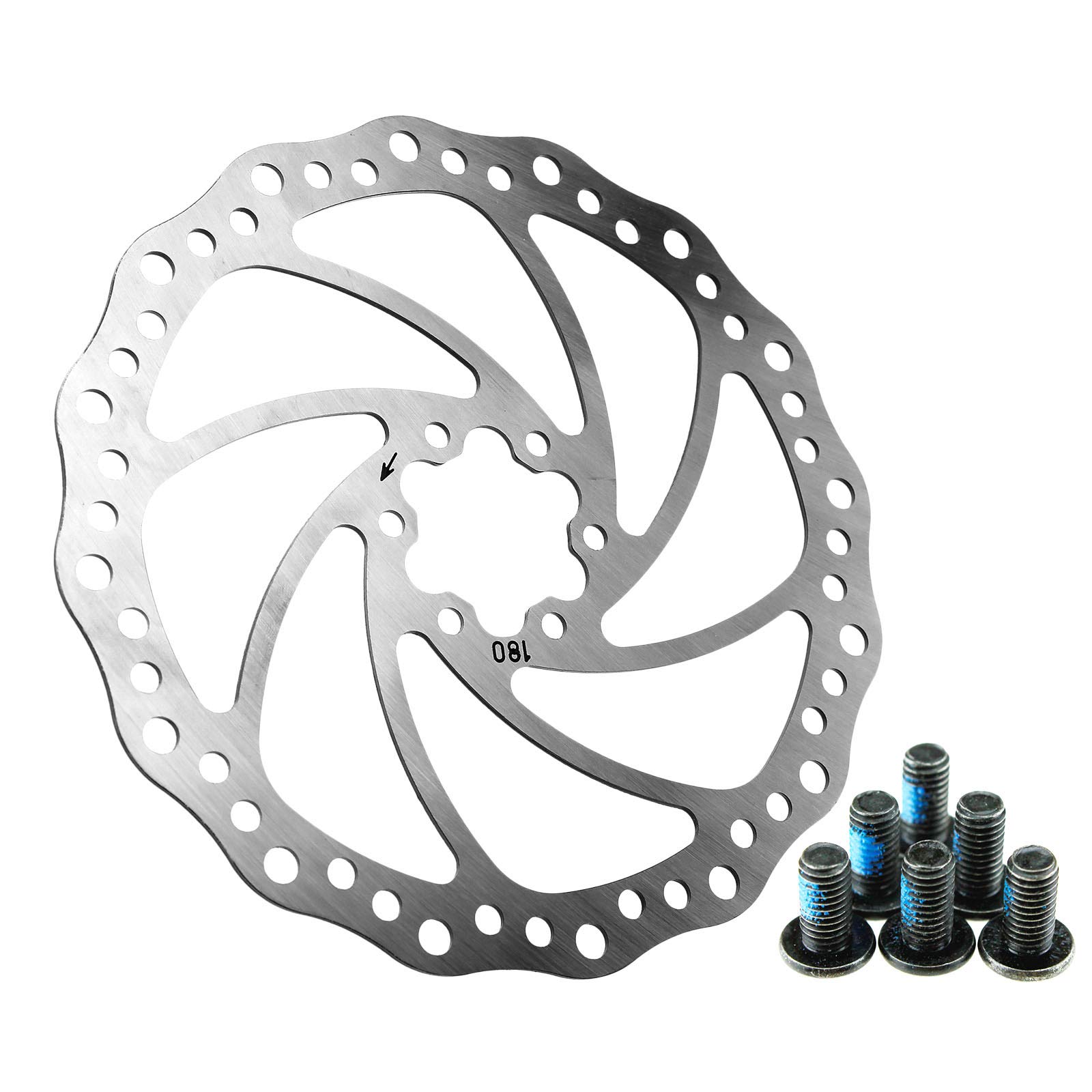 Bike Bicycle Disc Brake Rotors Cycling Clean Sweep Rotors Screws 180mm