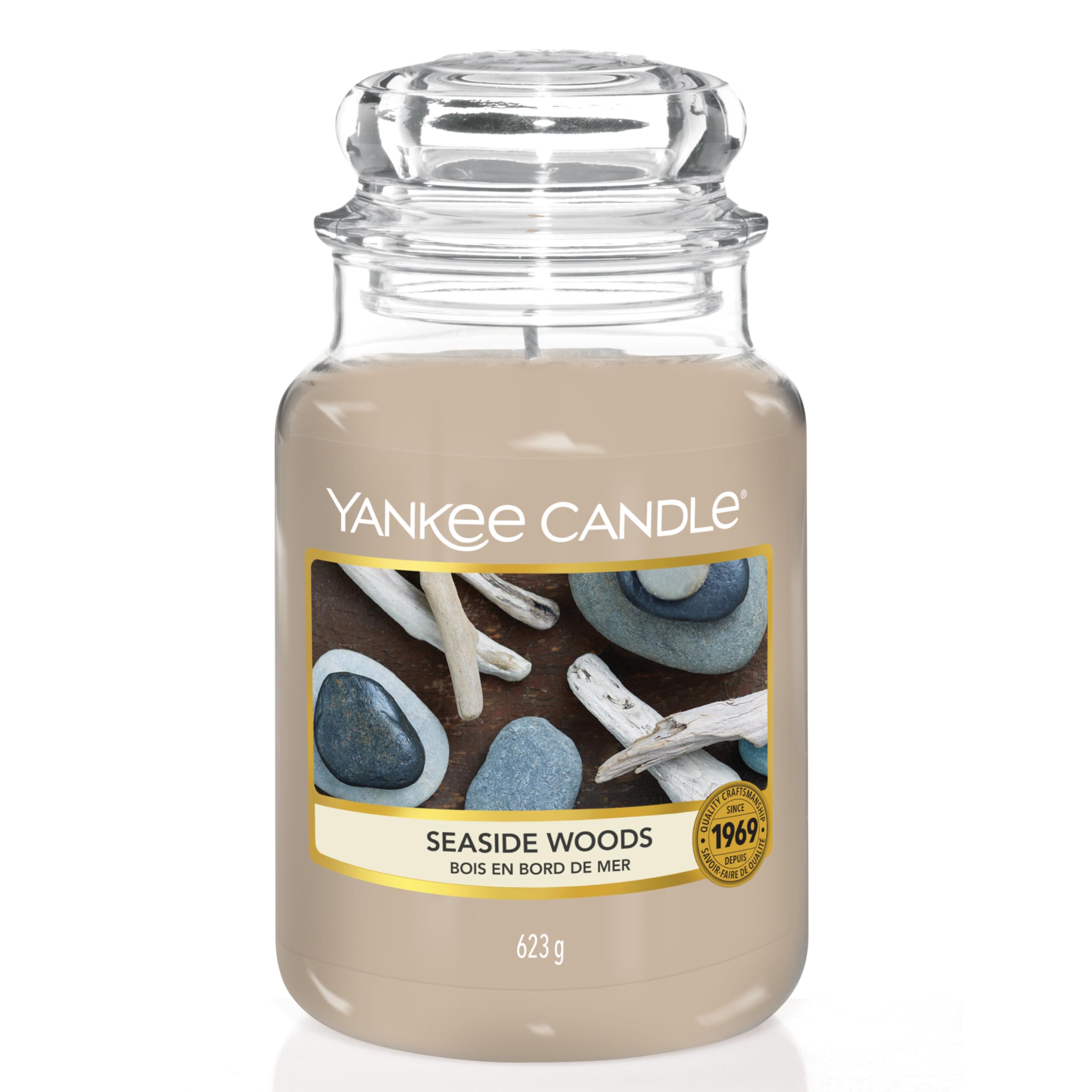 Yankee Candle Scented Candle | Seaside Woods Large Jar | Burn Time: up to 150 Hours | Perfect Gifts for Women