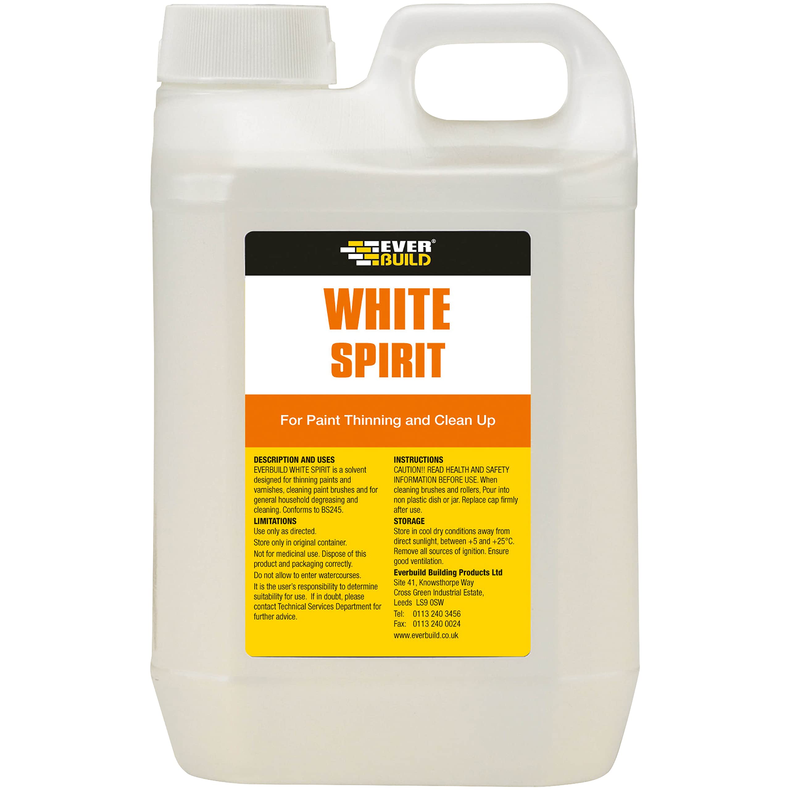 Everbuild White Spirit, 2 Litre