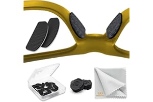 SIGONNA Eye Glasses Nose Pads Non Slip - 1 mm x 7 mm x 16mm Adhesive Glasses Nose Grip Non Slip - Silicone Eyeglass Nose Pads Soft Cushion - (6 Pairs Black) Nose Grips - Glasses Accessories Anti-Slip