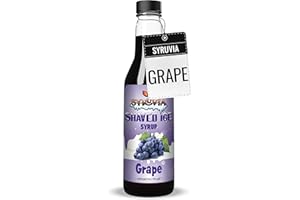Syruvia Snow Cone Syrup 12.7oz - Grape Syrup For Shaved Ice, Snow Cones, Slushies, Italian Soda, Popsicles. Kosher, Dairy-Free.