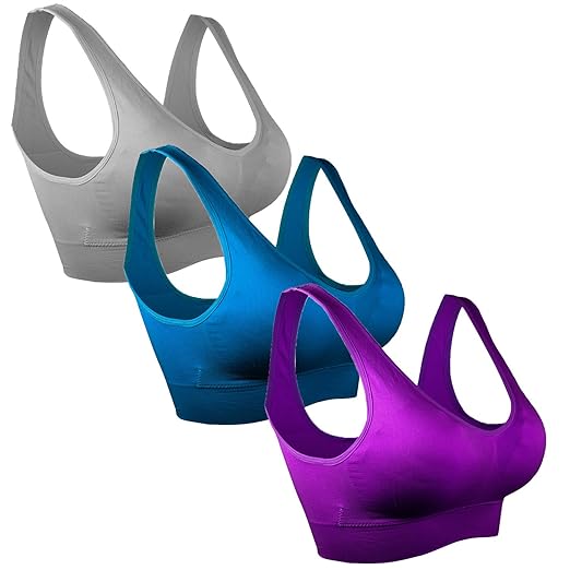 Libella 3er Pack Damen Bügelloser Sport BH Komfort-BH Wohlfühl BH Schlaf BH Schwangerschaft-BH Seamless Ultra Weich 3717