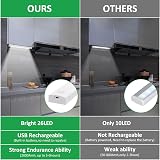 Tailcas Indoor Motion Detector Lamp USB Rechargeable Kitchen Lighting 3 Modes view 3