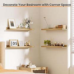 upsimples Floating Shelves for Wall, Wood Mounted
