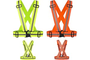 AUOON Reflective Running Vest,Reflective Vest Adjustable for Run,Cycle,Walk, Outdoor,Breathable Waterproof Lightweight