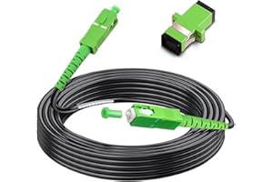 Bangun 30 Meters SC/APC to SC/APC Fiber Optic Internet Cable, Outdoor Armored Single Mode Patch Cable, Fiber Optic Jumper Optical Patch Cord - SIMPLEX - 9/125um - OS1/OS2 Compatible, LSZH Black