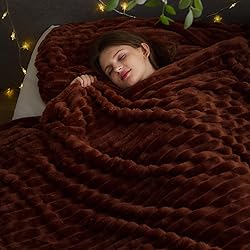 NEWCOSPLAY Super Soft King Blanket Coffee Premium