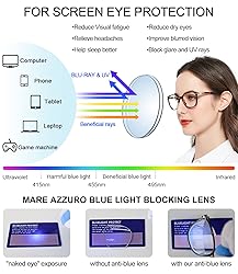 MARE AZZURO Blue Light Blocking Reading Glasses 3.00