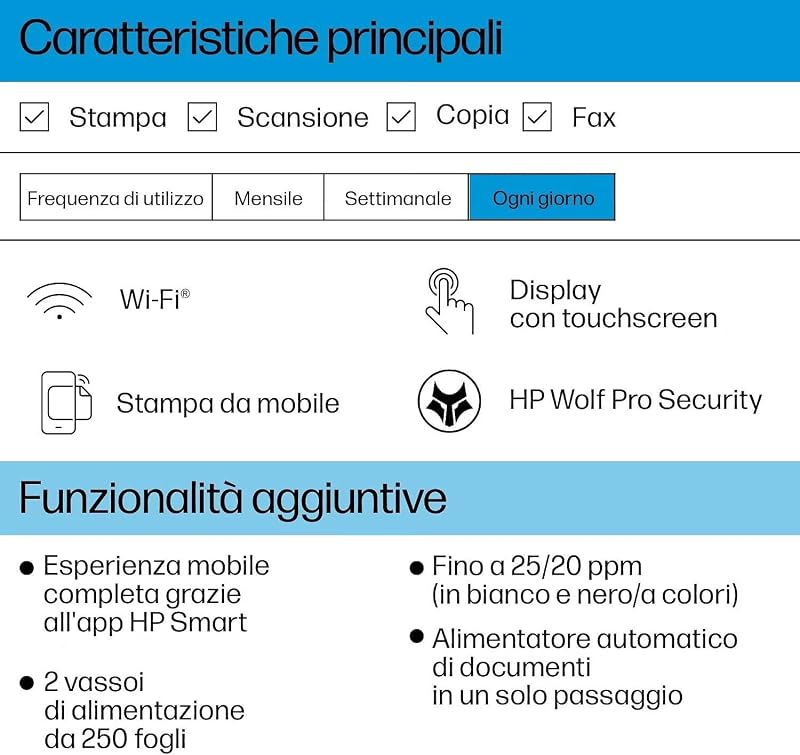 OfficeJet Pro 9132e 404M5B, Stampante Multifunzione a Getto d'Inchiostro A4 a Colori, Fronte e Retro Automatico, 25 ppm, Wi-Fi, Smart, 3 Mesi di Inchiostro Instant Ink Inclusi, Grigia