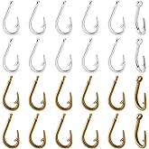 PH PandaHall Fish Hook Charm, 40pcs 2 Colors Fishhooks Charms Pendants Tibetan Alloy Hook Pendants Metal Dangle Charms for DIY Jewelry Necklace Earrings Bracelet Making Accessories