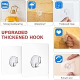 Juliyeh Magic Hooks Transparent Self-Adhesive 10 Pack 10 kg Load view 6