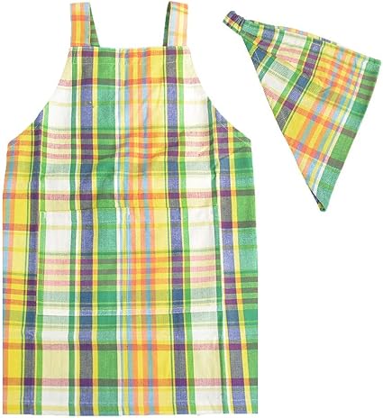 Amazon フレンズヒル キッズエプロン 子供用エプロン 三角巾セット 男の子 女の子 綿100 コットン キッズmサイズ キッズ ジュニア用 キッズmサイズ 110 1cm対応 6704 カラフルマーチ レッド シメファブリック エプロン