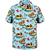 Funny Hawaiian Shirts for Men Short Sleeve Fun Beach Shirts Mens Casual Button Down Summer Vacation Wear