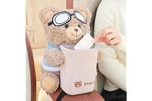 Car Tissue Holder, 9x10x11 Inch 2 in 1 Cute Soft Shaped Car Tissue Box Holder/Organizer Decorative in