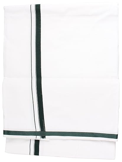 White Cotton Dhoti For Men (Size: 2.10 meters,pack of 1)