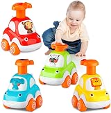 lerrbo 4pc Animal Car Toys for Toddlers 1-2 Years Old, Baby Pull Back Cars, 1st view 1