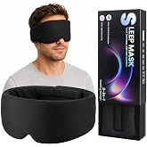 MDMSXXDD Eye Mask for Sleeping,Sleep Mask Light Blocking for Side Sleepers,Dual-Sided All-Season Sleep Masks for Women Man,Large Eye Covers with Adjustable Velcro for Travel,Nap,Yoga
