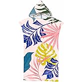 LOMTRATS Quick Dry Surf Poncho Changing Towel Robe Hoodie for Men Women,Swimming Beach Surfing Diving Home Hot Springs Bathing（Adult-M）
