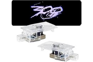 HAOGI 2pcs Never Fade Car LED Door Logo Compatible for 300 300C 300S 2005-2024,Ghost LED Projector Laser Courtesy Step Shadow Light Accessorie (White)