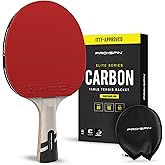 PRO-SPIN Ping Pong Paddles &ndash; ITTF Approved Professional Table Tennis Rackets with Carbon Fiber for Superior Control | 7-Ply Blade, Premium Rubber, 2.0mm Sponge