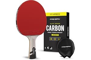PRO SPIN PRO-SPIN Ping Pong Paddles - Professional Level Table Tennis Rackets with Carbon Fiber for Superior Control | 7-Ply Blade, Premium Rubber, 2.0mm Sponge
