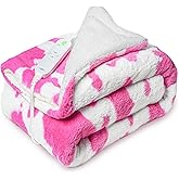 GOQO TOMO Weighted Electric Heated Blanket 36" x 48" Warming Blanket with 12 Heating Levels, Glass Beads - M3648(Pink)