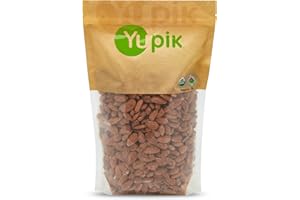 Yupik Organic Dry Roasted Almonds with Sea Salt, 1 kg, Gluten-Free, Kosher, Non-GMO, Vegan, Salted Almonds, Seasoned Nuts, Li