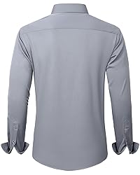 J.VER Men's Dress Shirts Solid Long Sleeve Stretch