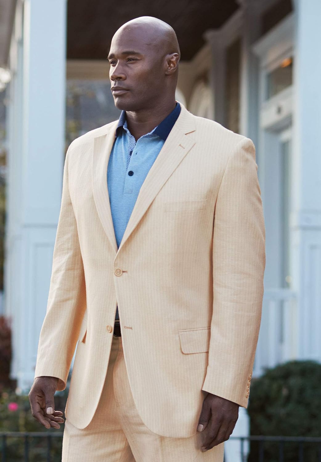 Tall Linen Blend Two-Button Suit Jacket 