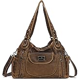 Angel Kiss Purses for Women, Large Shoulder Bag Hobo Tote Purse Mutipocket Faux Leather Satchel Hobo Purse