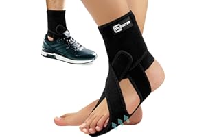 DR. GINTOP AFO Foot Drop Brace for Walking, Plantar Fasciitis Night Splint, Ankle Foot Orthosis, Drop Foot Brace w/Arch Support Relief Pain for TBI, ALS, MS, Stroke, Fracture, Spinal Cord Injury Left