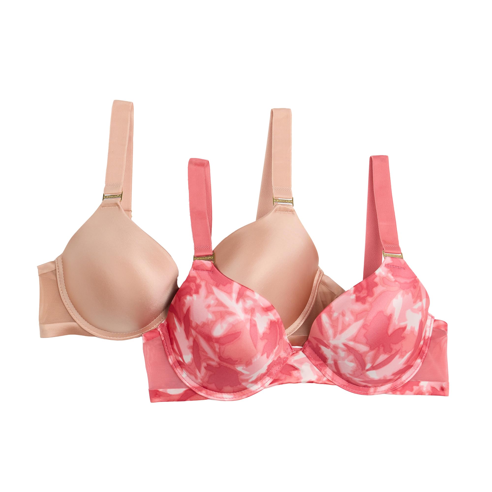 BCBGMAXAZRIA Women’s 2-Pack Ultimate Fit Bra, Blooming Garden