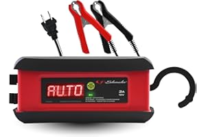 Schumacher Electric 3A Car Battery Charger and Maintainer, 3-in-1 Solution, for 12V Power Sport, Automotive, and Marine Batteries, SP1297