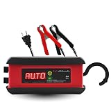 Schumacher Electric 3A Car Battery Charger and Maintainer, 3-in-1 Solution, for 12V Power Sport, Automotive, and Marine Batteries, SP1297