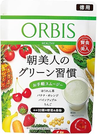 Amazon オルビス Orbis 朝美人のグリーン習慣 徳用 約25日分 大袋入り 5g グリーンスムージー オルビス Orbis ドラッグストア