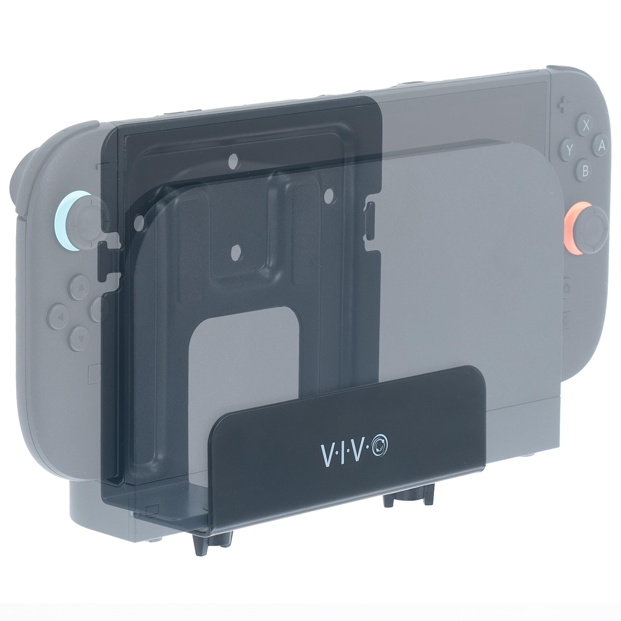 VIVO Wall Mount Bracket Kit Designed for Nintendo Switch 1 and 2, Adjustable Width Steel Switch Holder, Black, MOUNT-ALL02
