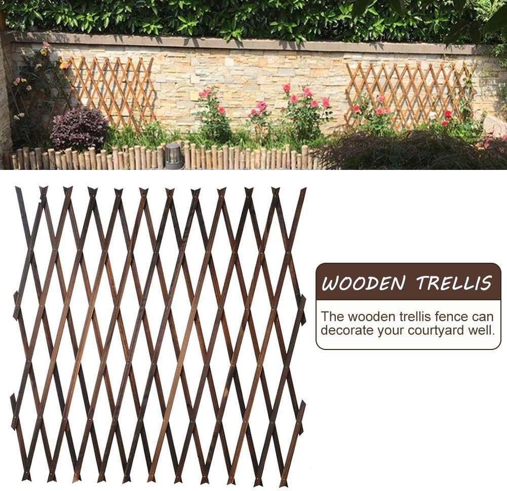 bulrusely Garden Trellis Expanding Wooden Trellises, Plant Support