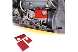 JONKOKO Aluminum Alloy Engine Antifreeze Fuse Box Cover for Chevrolet Corvette C7 2014-2019 Hood Engine Trim Sticker Interior Accessories (Red)