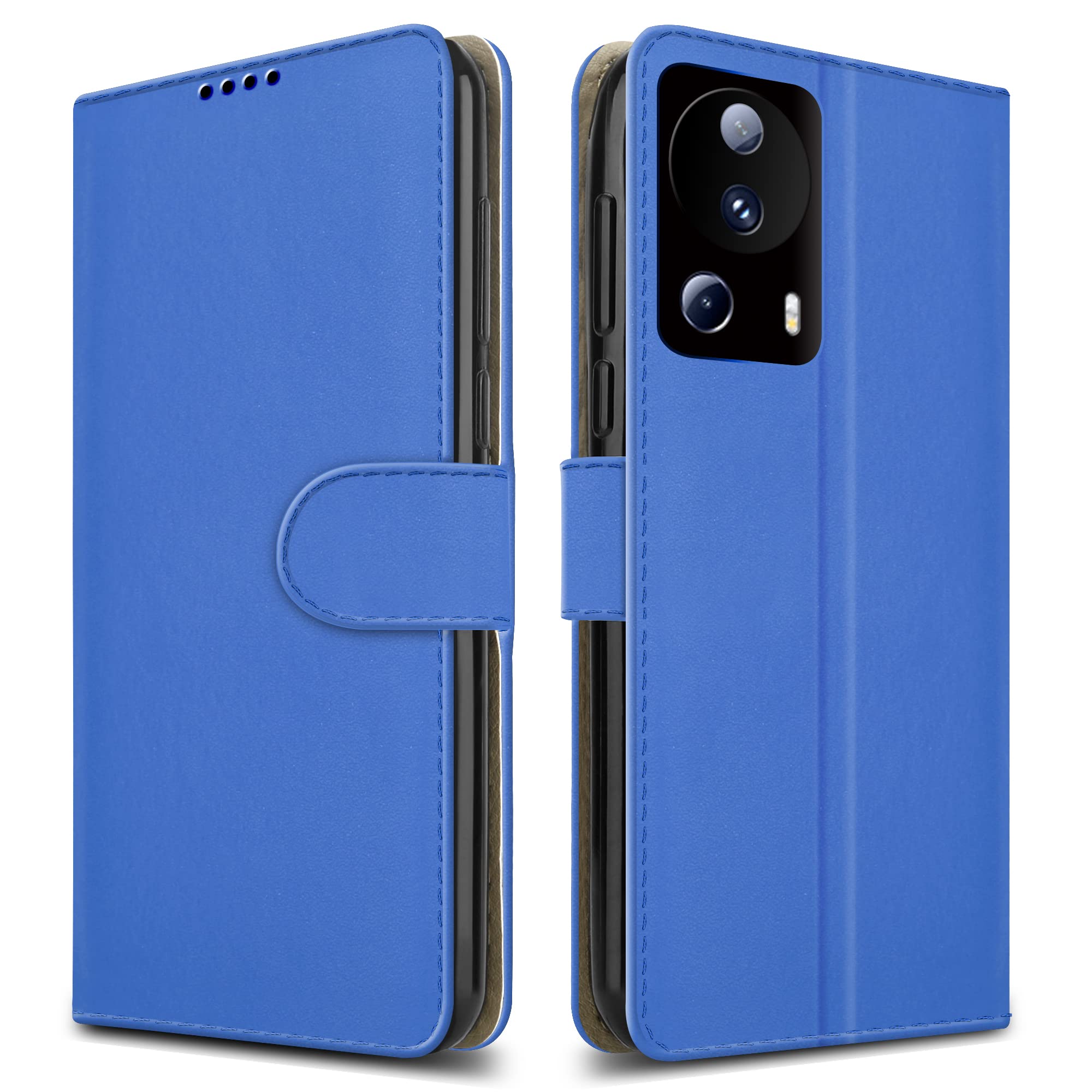PIXFAB For Xiaomi 13 Lite (5G) Leather Phone Case, Magnetic Closure Full Protection Book Folio Design, Wallet Case Cover [Card Slots] and [Kickstand] For Xiaomi 13 Lite (5G) - Blue